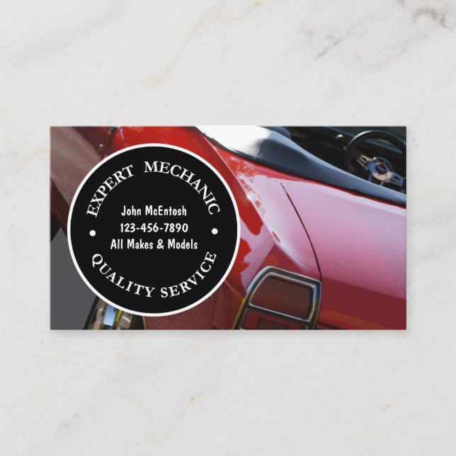 Mechanic Business Cards (Front)
