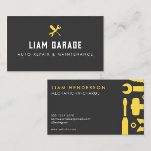Mechanic Business Cards Auto Repair