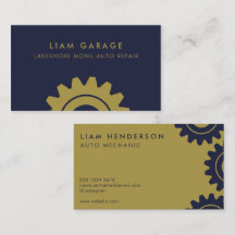 Mechanic Business Cards Mobil Auto Repair