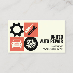 Mechanic Business Cards Mobil Auto Repair