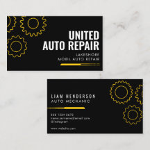 Mechanic Business Cards Mobil Auto Repair