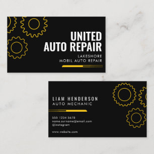 Mechanic Business Cards Mobil Auto Repair