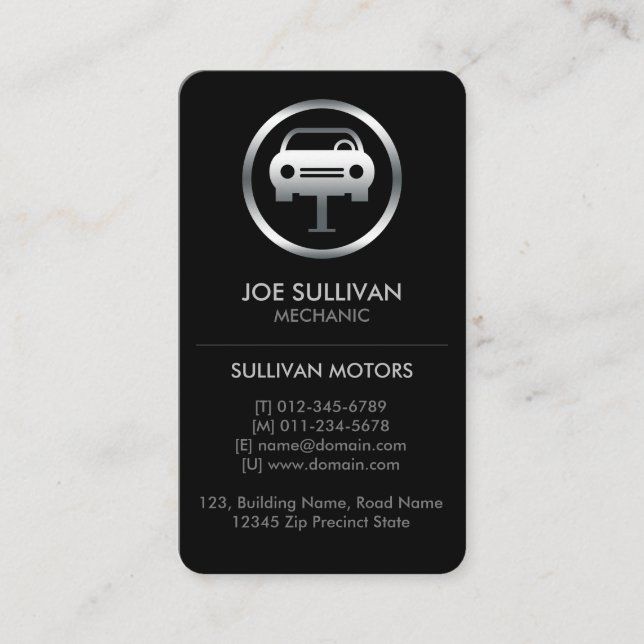 Mechanic Car Repair Business Card (Front)