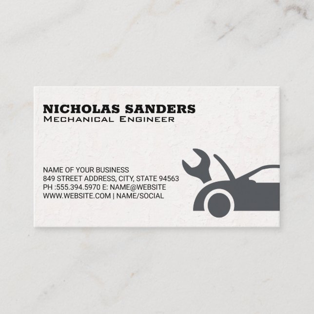Mechanic | Car Service Business Card (Front)