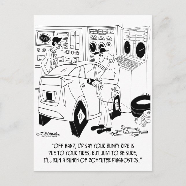 Mechanic Cartoon 9355 Postcard (Front)