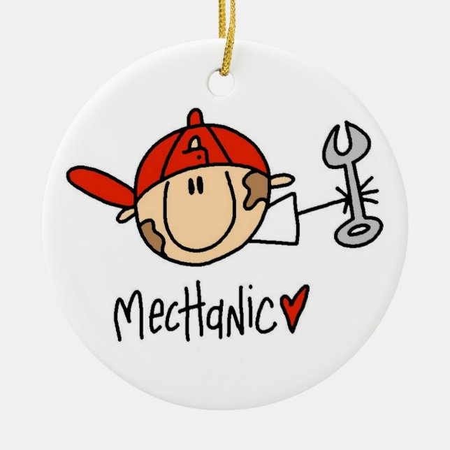Mechanic Ceramic Tree Decoration (Front)