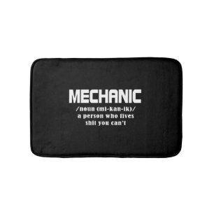 Mechanic Christmas Bath Mat