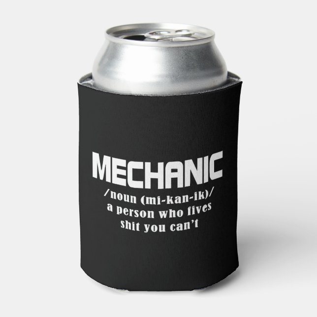 Mechanic Christmas Can Cooler (Can Front)