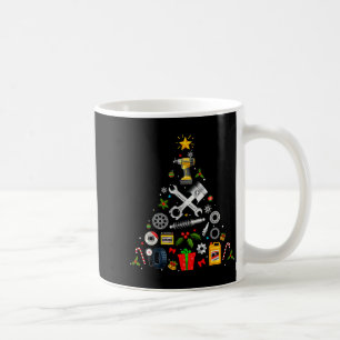 Mechanic Christmas Ornament Tree In Garage Car Mec Coffee Mug