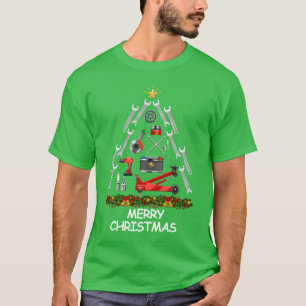 Mechanic Christmasree Merry Christmas friend T-Shirt