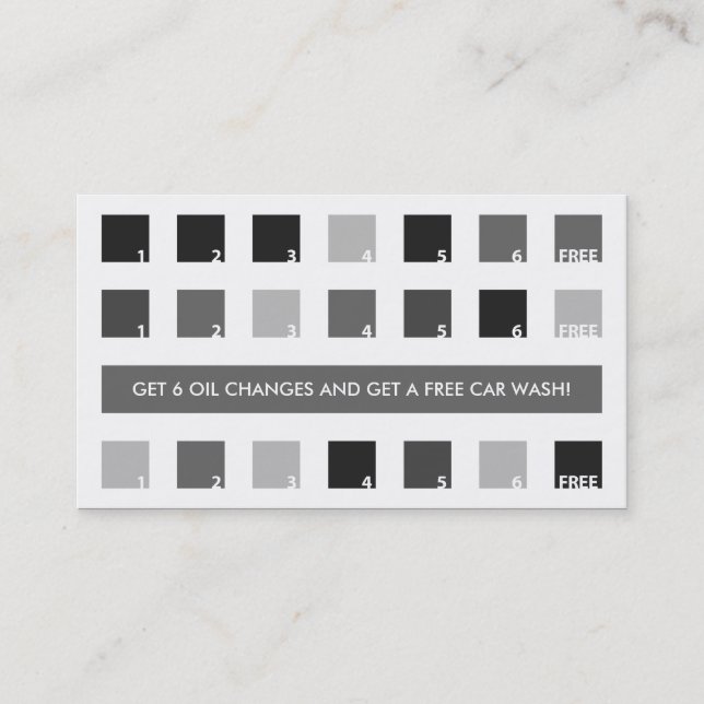 MECHANIC customer appreciation (mod squares) Loyalty Card (Front)