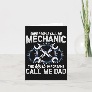 Mechanic Dad Mechanics Fathers Day Dads Birthday G Card