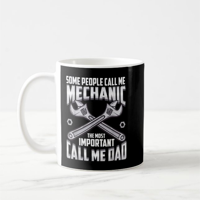 Mechanic Dad Mechanics Fathers Day Dads Birthday G Coffee Mug (Left)