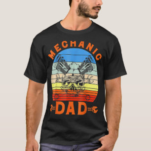 Mechanic Dad Retro Vintage Style Sunset Father's T-Shirt