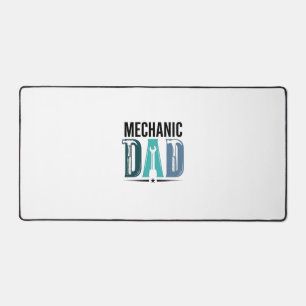 Mechanic Dad Vintage Tool Typography Design_1 Desk Mat