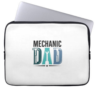 Mechanic Dad Vintage Tool Typography Design_1 Laptop Sleeve