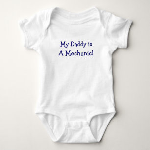 Mechanic Dad with Dirty Hand Prints On Back Baby Bodysuit