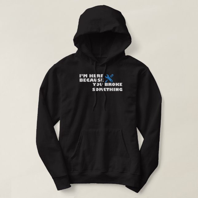 Mechanic Electrician Plumber Dad Father Papa Grand Hoodie (Design Front)