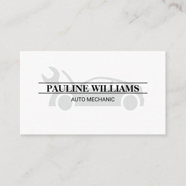 Mechanic | Engineer | Auto Fix Logo Business Card (Front)