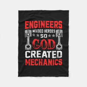 Mechanic Engineers Needed Heroes Fleece Blanket