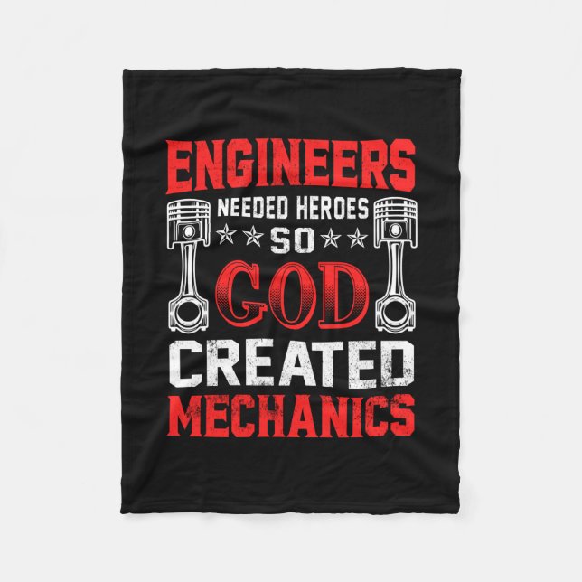 Mechanic Engineers Needed Heroes Fleece Blanket (Front)