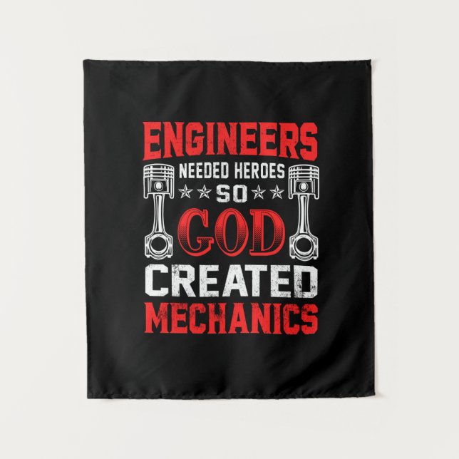 Mechanic Engineers Needed Heroes Tapestry (Front)