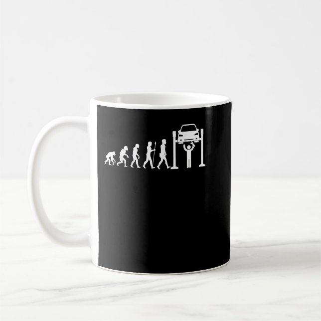 Mechanic Evolution  Mechanic Gift Car Mechanics Te Coffee Mug (Left)