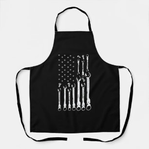 Mechanic Flag American Patriotic Flag Car Mechanic Apron