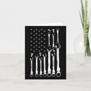 Mechanic Flag American Patriotic Flag Car Mechanic Card