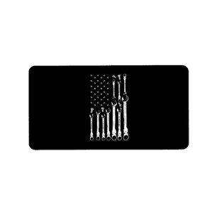 Mechanic Flag American Patriotic Flag Car Mechanic Label