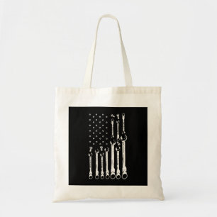 Mechanic Flag American Patriotic Flag Car Mechanic Tote Bag