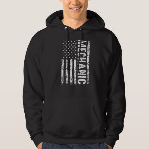 Mechanic Flag Patriotic Mechanic Usa American Flag Hoodie