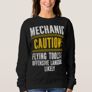 Mechanic For Men Drag Racing Garage Guy Enthusiast Sweatshirt