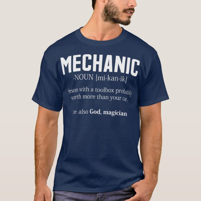 Mechanic Fun  Gift For Car Mechanics And DIY T-Shirt (Front)