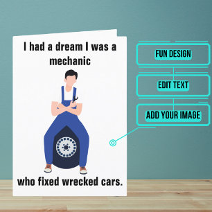 Mechanic Funny Birthday Card