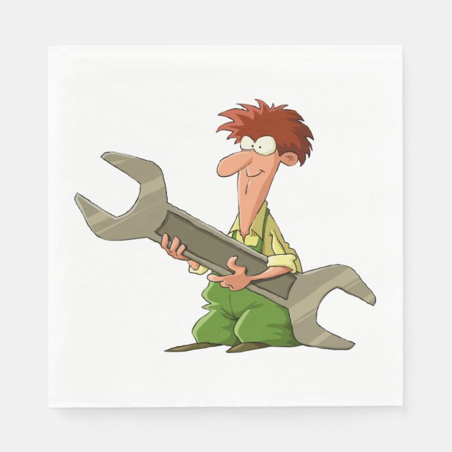 Mechanic Giant Spanner Napkin (Front)