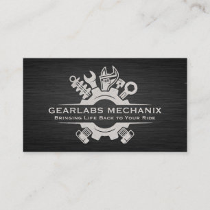 Mechanic Hand Tools   Steel Logo Business Card