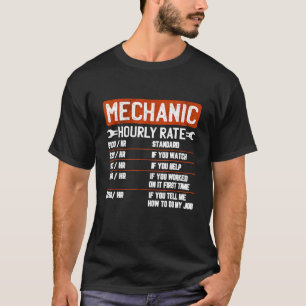Mechanic Hourly Rate For Classic Mechanical T-Shirt