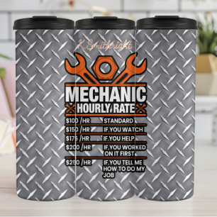 Mechanic Hourly Rate Industrial Thermal Tumbler