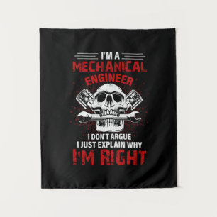 Mechanic I Am A Mechanical Engineer Tapestry
