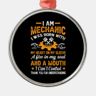 Mechanic I Am Mechanic Metal Tree Decoration