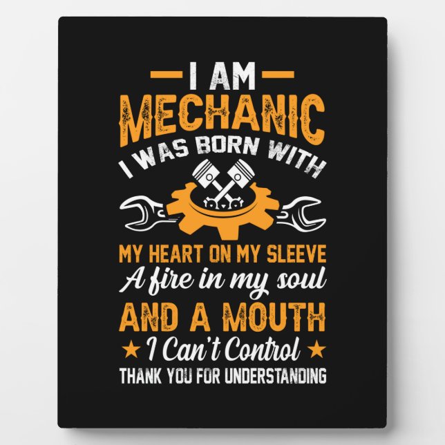 Mechanic I Am Mechanic Plaque (Front)