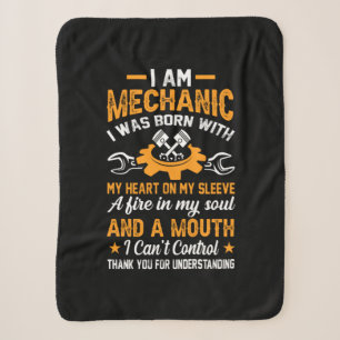 Mechanic I Am Mechanic Sherpa Blanket