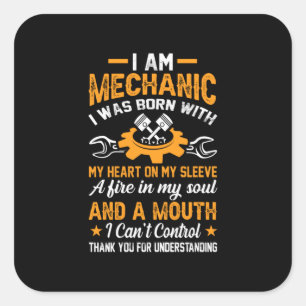 Mechanic I Am Mechanic Square Sticker