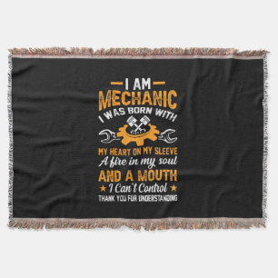 Mechanic I Am Mechanic Throw Blanket
