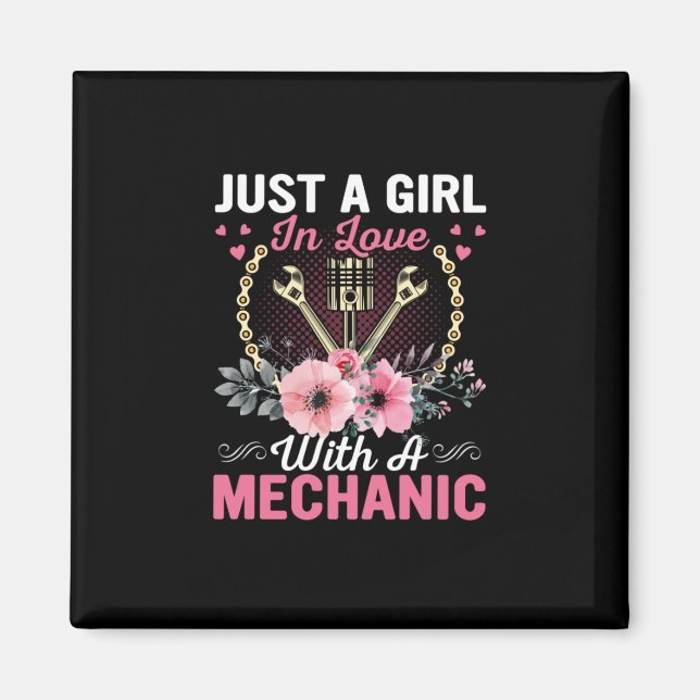 Mechanic Just A Girl In Love With A Mechanic Magnet (Front)
