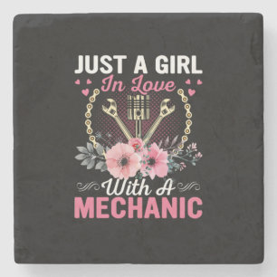 Mechanic Just A Girl In Love With A Mechanic Stone Coaster