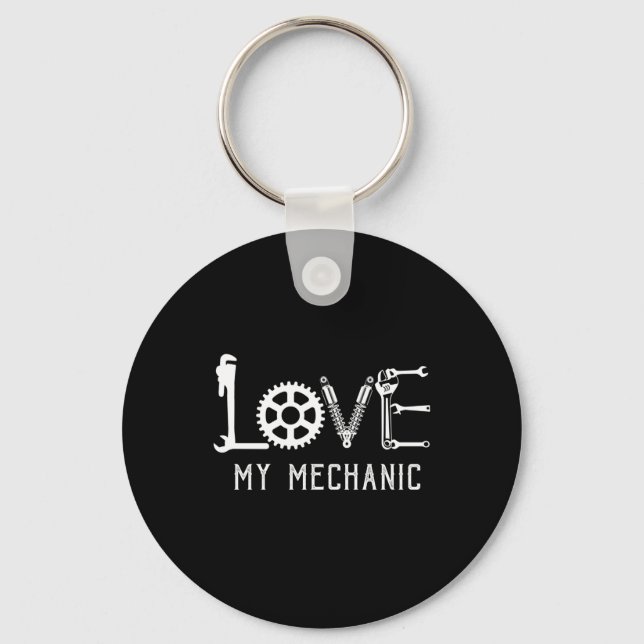 Mechanic Lovers | Love My Mechanic Key Ring (Front)