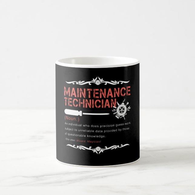 Mechanic Lovers |Maintenance Technician Definition Coffee Mug (Center)