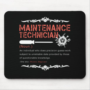 Mechanic Lovers  Maintenance Technician Definition Mouse Mat